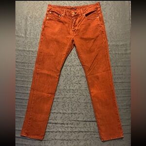 Ted Baker Tinned Sardines Jeans Mens Size 32R Red Button Fly Denim